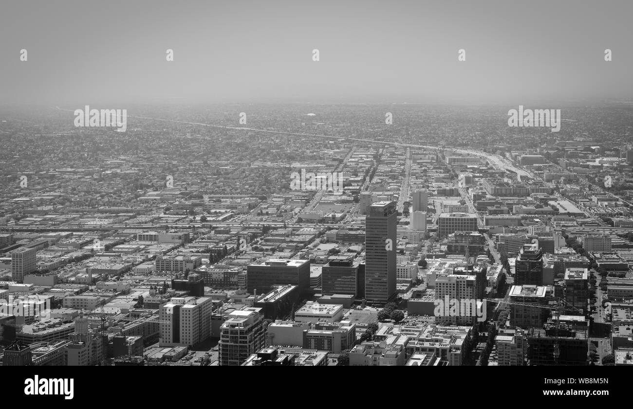 Luftbild der Innenstadt von Los Angeles Stockfoto