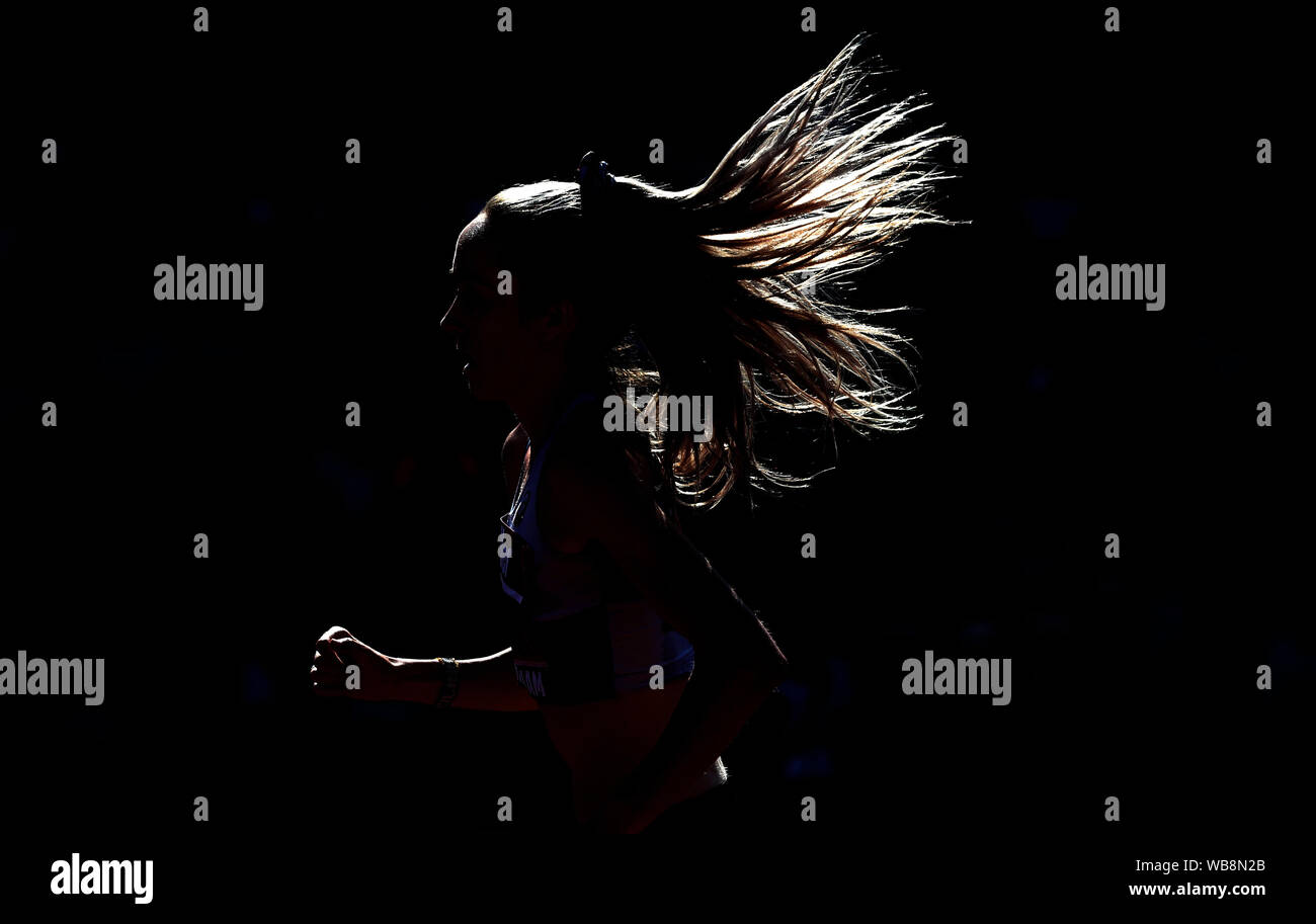 Eilish McColgan in 5000m der Frauen während der Tag zwei Der Muller britischen Leichtathletik Meisterschaften an Alexander Stadium, Birmingham. Stockfoto