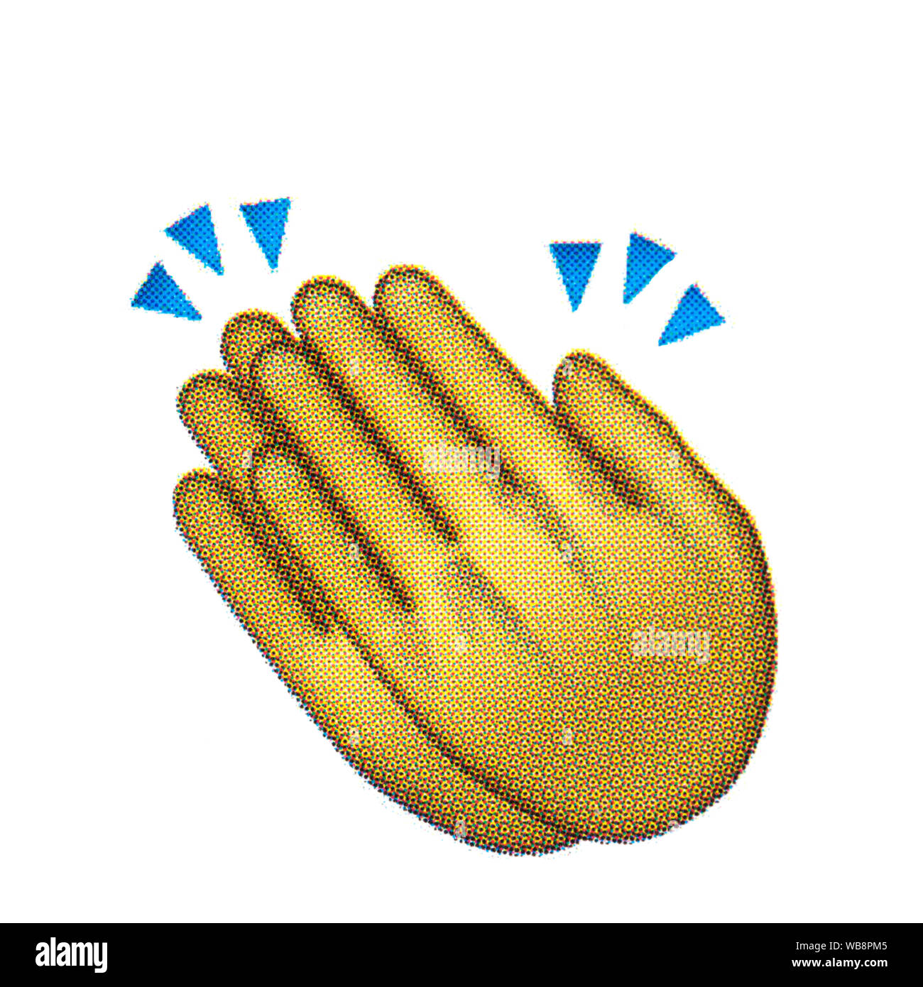Händeklatschen Emoticon Stockfoto