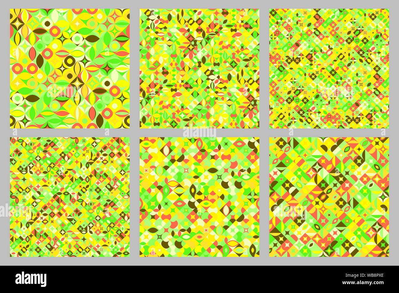 Nahtlose diagonal geometrische Muster Hintergrund eingestellt - abstrakt Vector Graphic Design Stock Vektor