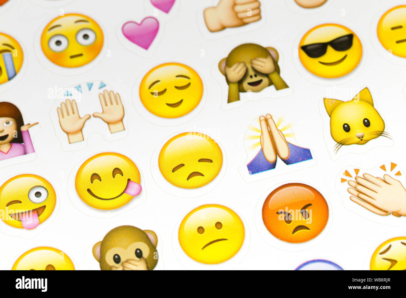 Verschiedene emoticons Stockfoto