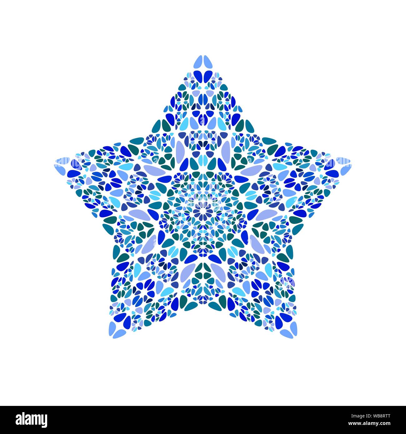 Abstrakte Stein star Polygon - geometrische Ornamente farbenfrohe Vektor Element auf weißem Hintergrund Stock Vektor