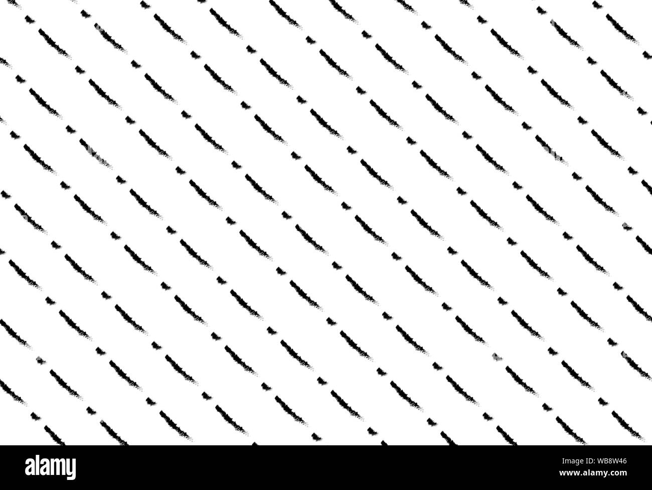 Schwarz und Weiß nahtlose dash Linien Holzkohle Textur Hintergrund Vektorgrafik für Design verwenden - minimale Grafik wallpaper oder web Hintergrund. Stock Vektor