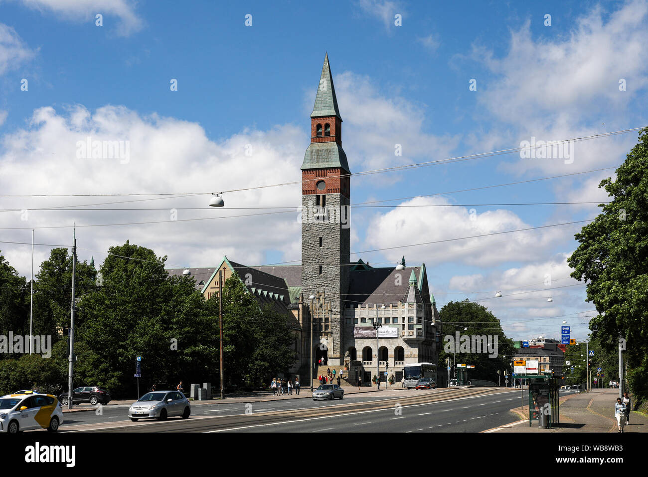 Nationalmuseum von Finnland auf Mannerheimintie, Helsinki Stockfoto