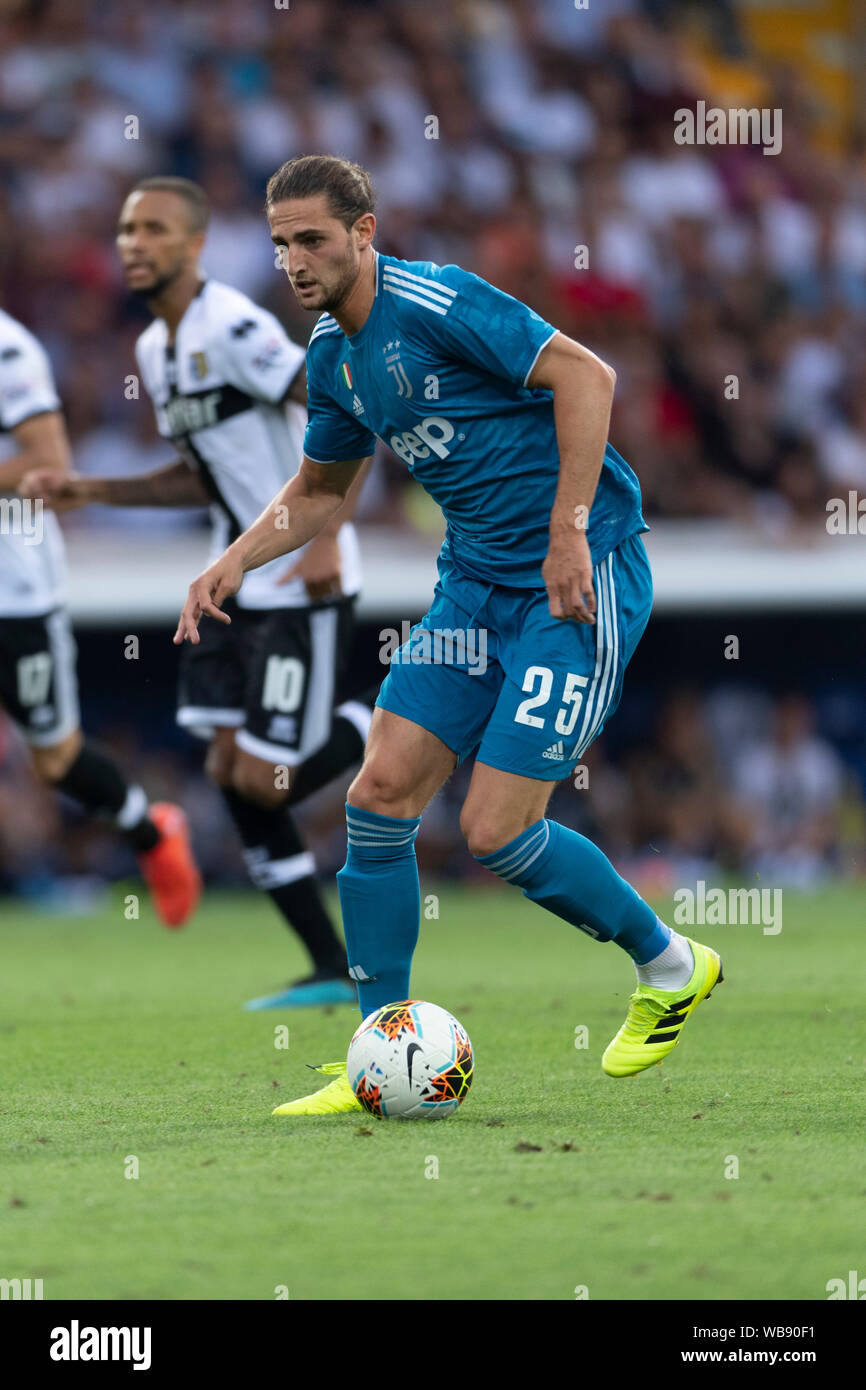 Adrien Rabiot (Juventus) während Erie der Italienischen "Match zwischen Parma 0-1 Juventus an Ennio Tardini Stadium am August 24, 2019 in Parma, Italien. (Foto von Maurizio Borsari/LBA) Stockfoto