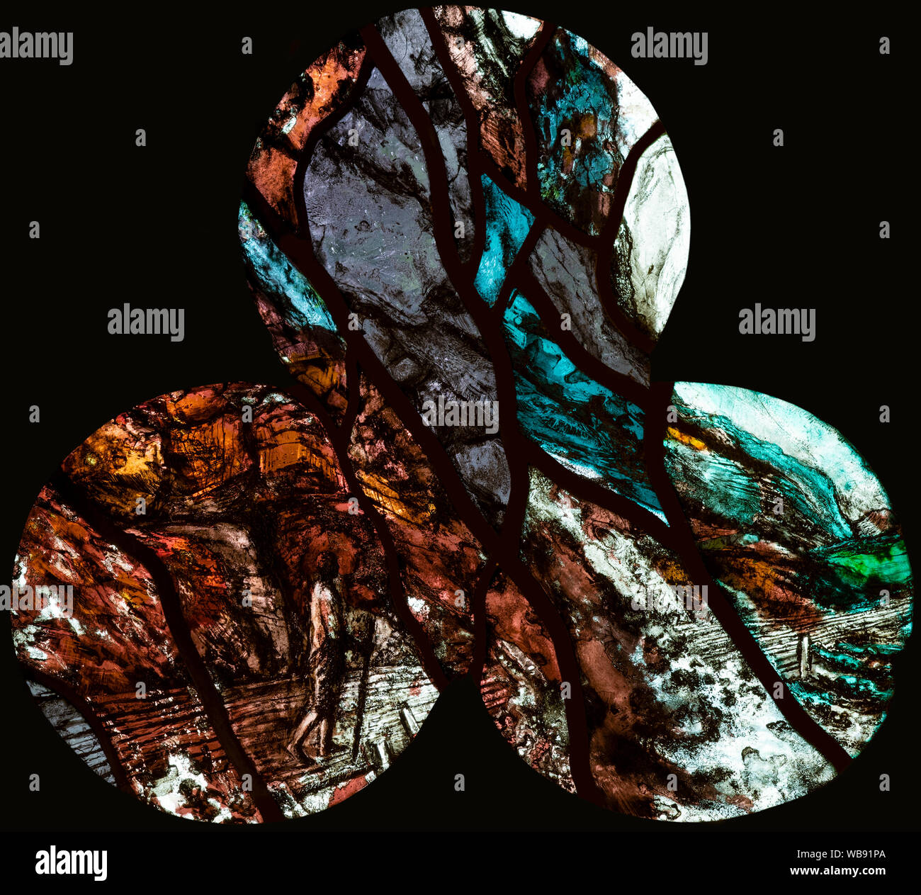 "Das Tal der Schatten des Todes' von Thomas Denny (1995), St. Peter's Kirche, Upper Slaughter, Gloucestershire, UK dargestellt Stockfoto