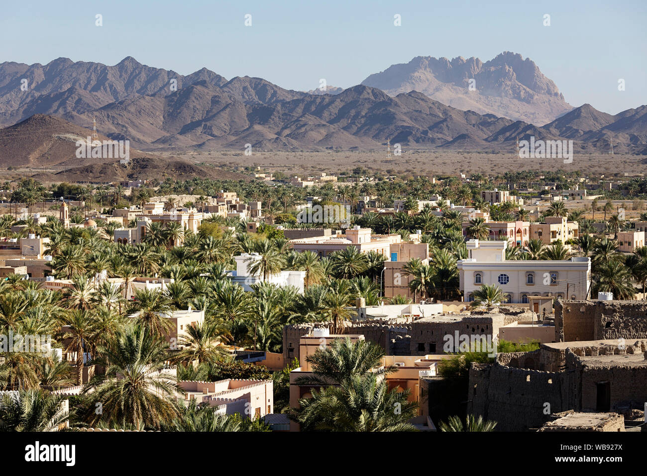 Dorf in einer Oase, Oman Stockfoto