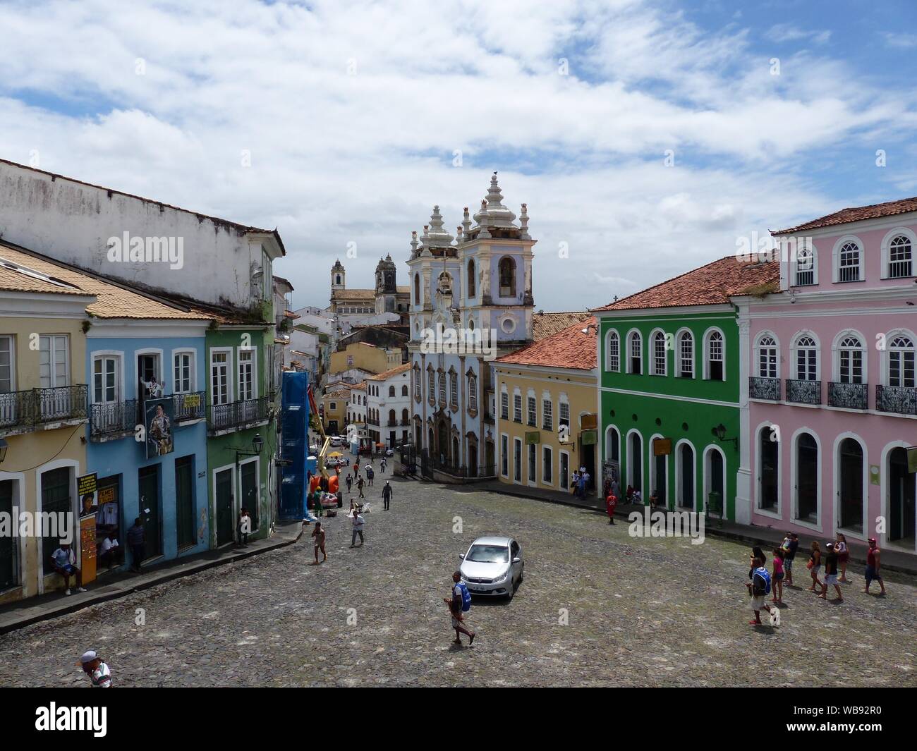 Die farbenfrohe Altstadt, dem Pelourinho, Savador, wo Michael Jackson das Video zu "gefilmt Sie Don't Care Über uns ' Stockfoto