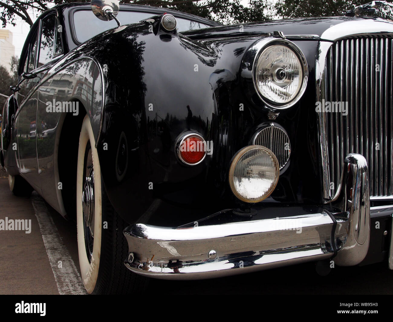 1959 Jaguar Mark IX sedan Am 7. Ausstellung von British Classic Cars in Lima, organisiert von der Antique Automobile Club von Peru - CAAP Stockfoto