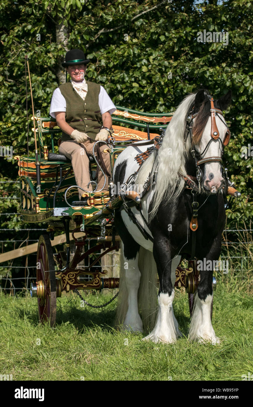 Dekorativ vintage Pferdekutschen dray Warenkorb Chipping Landwirtschaft zeigen lackiert Stockfoto