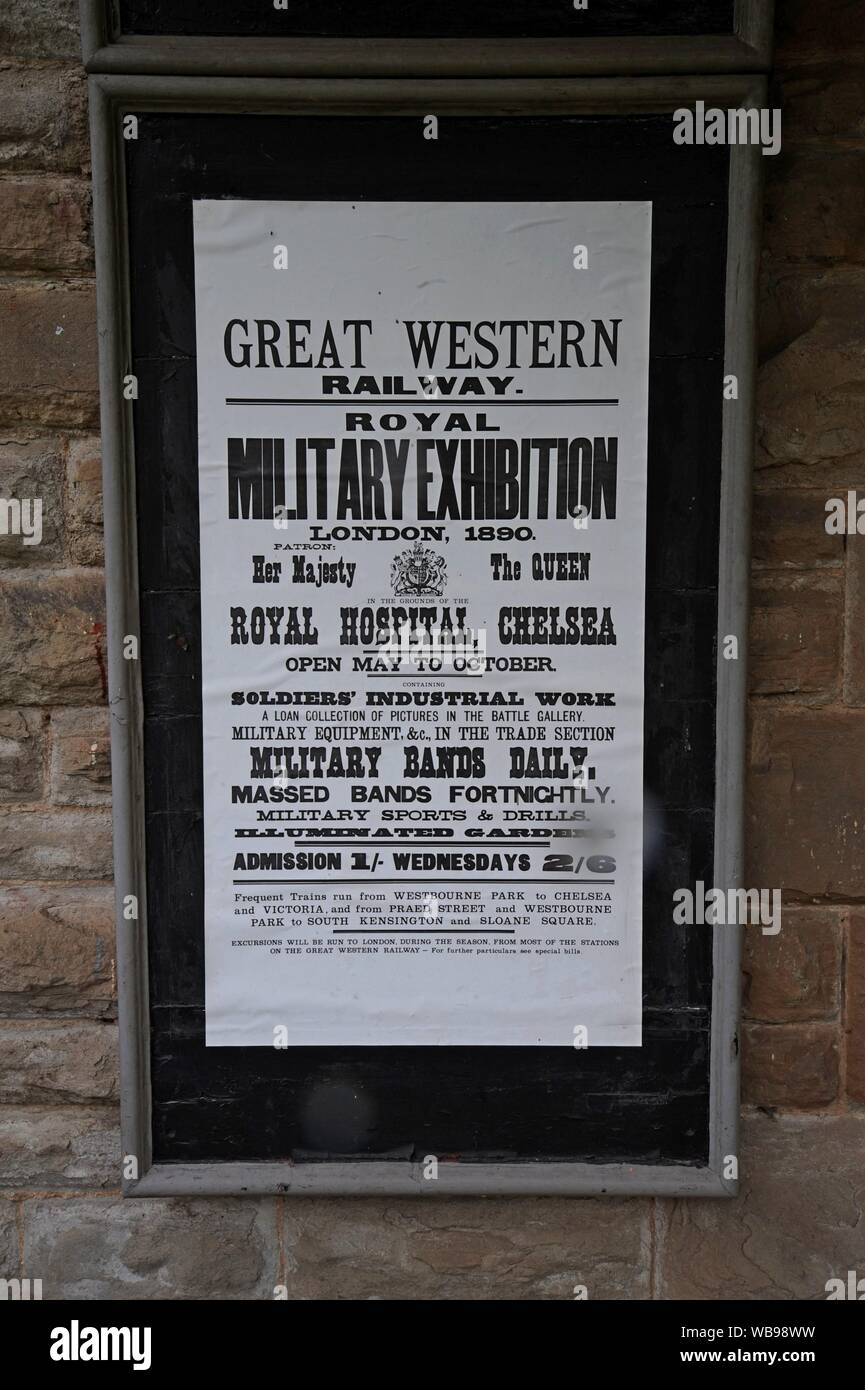 Vintage Great Western Railway Schilder an den ehemaligen Tintern Station, Tintern, Monmouthshire, Wales Stockfoto