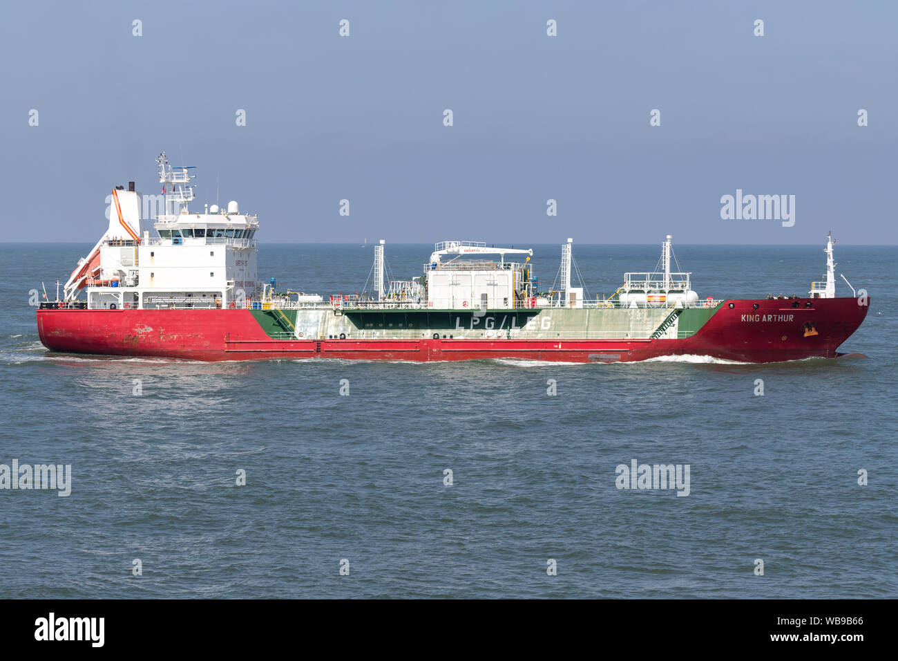 Bein-/LPG-Carrier KING ARTHUR inbound Rotterdam Stockfoto
