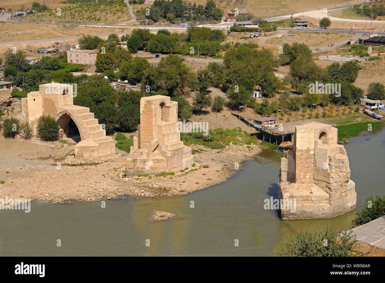 Hasankeyf ist in Gefahr, mit der ilısu Damm am Tigris überflutet und verlieren alle ihre kulturellen Schatz. Stockfoto