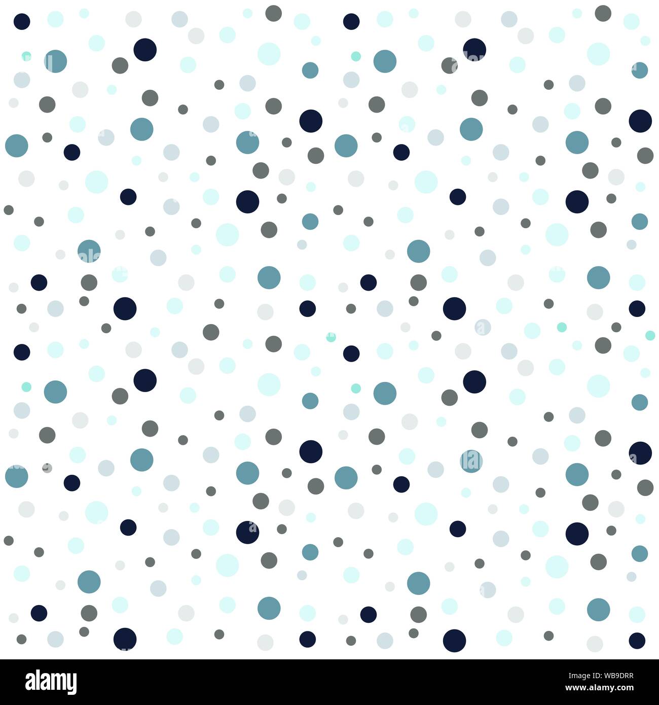 Cute nahtlose Vektor Hintergrundmuster mit Hand Punkte in Pastell blau auf weiß gezeichnet. Für baby boy Dusche Stock Vektor