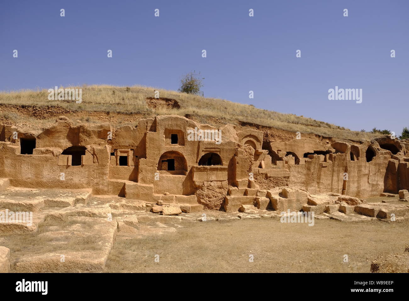Dara ist eine historische antike Stadt auf der Mardin-Nusaybin Road gelegen, innerhalb der Grenzen der Oğuz Dorf. Stockfoto