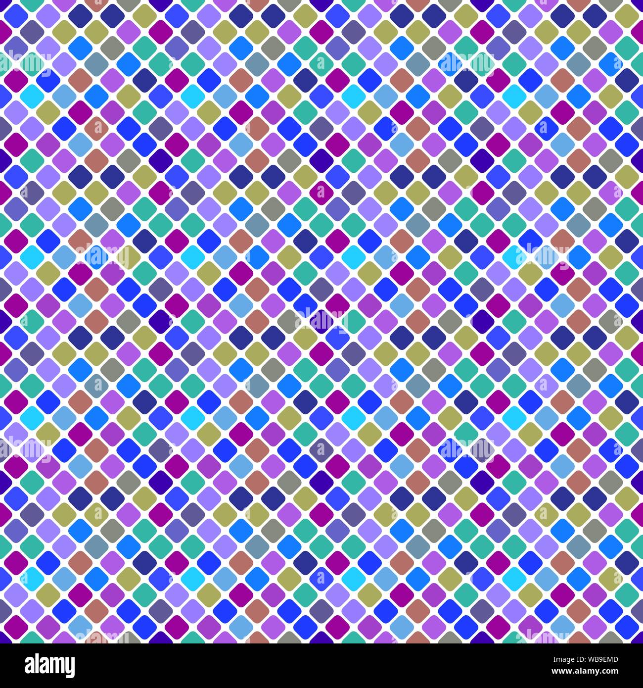 Multicolor diagonalen quadratischen Muster Hintergrund Design - Wiederholung abstract Vector Graphic Stock Vektor