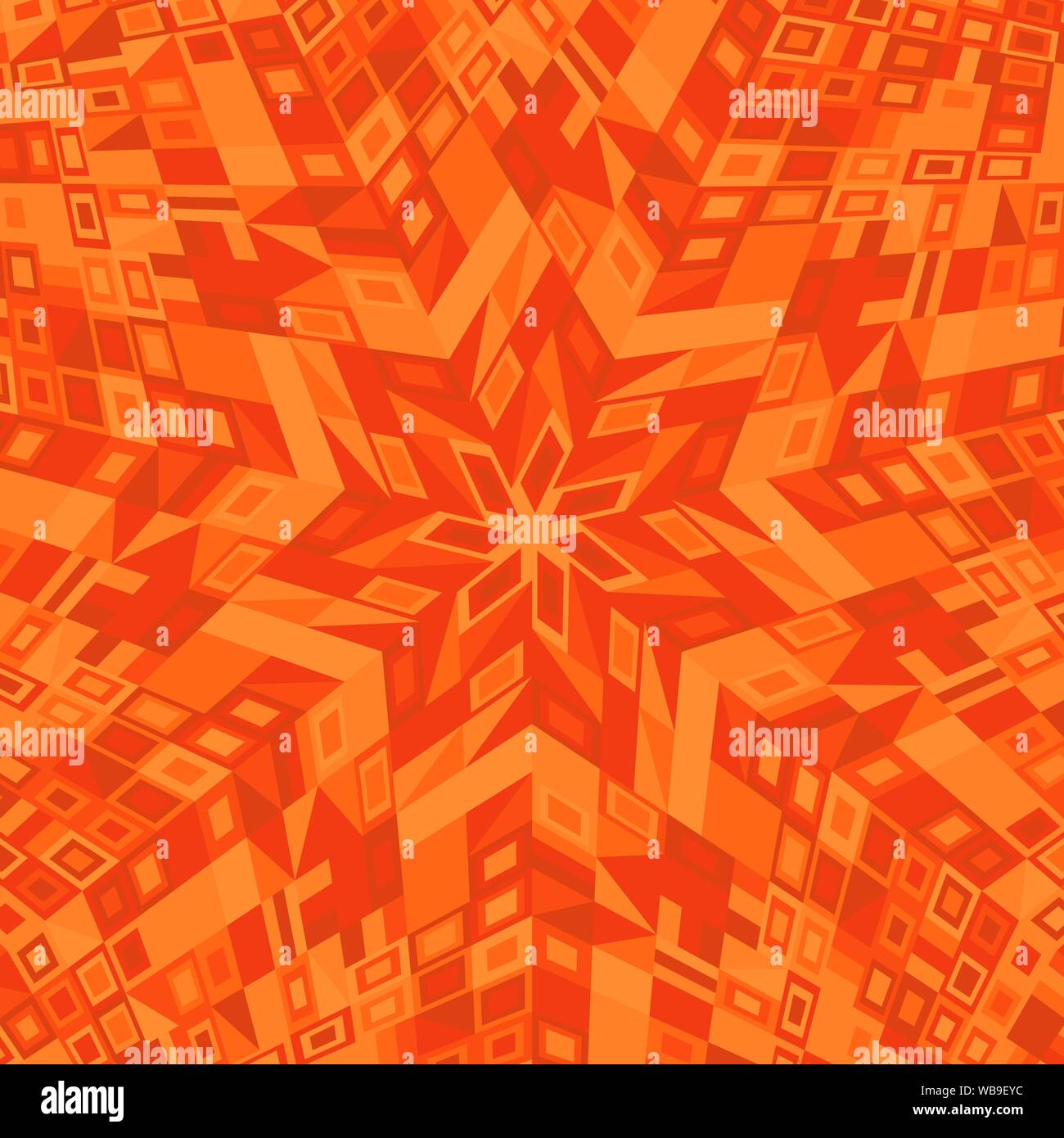 Dynamische geometrische kreisförmige Mosaik Muster Hintergrund Design - abstrakte farbenfrohe Vektorgrafik aus geometrischen Formen Stock Vektor