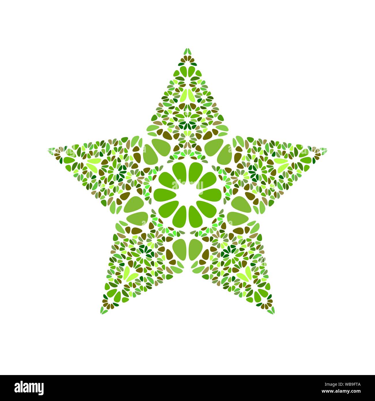 Abstrakte isoliert geometrische Stein ornament Star Logo Vorlage - Fünfeckiger bunte vektor design Element Stock Vektor