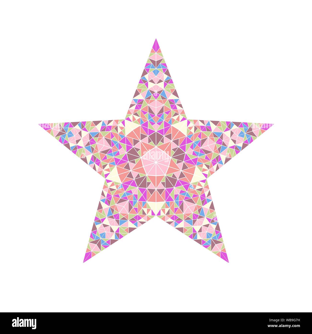 Farbenfrohe abstrakte polygonalen Mosaik ornament star Polygon-dekorativen geometrischen geometrischer vektor design Element aus Dreieck Fliesen Stock Vektor