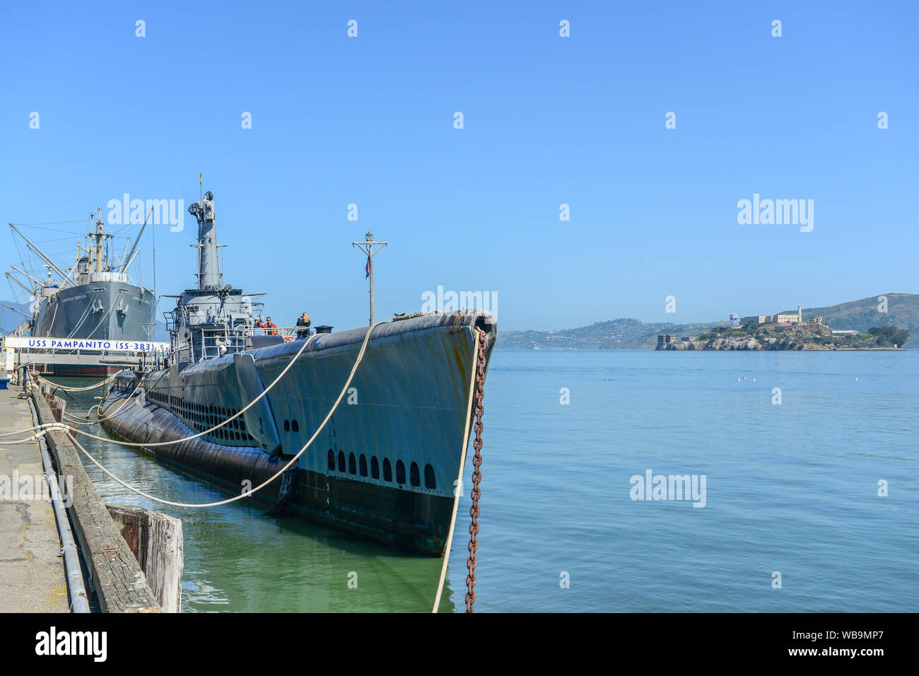 USS Pampanito, amerikanische U-Boot in San Francisco, 22. April 2013 Stockfoto