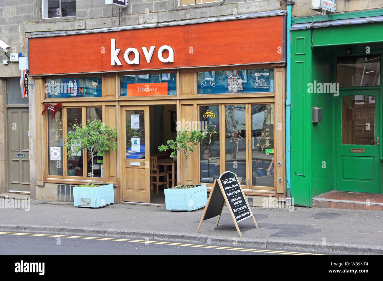 Kava Coffee Shop, Todmorden Stockfoto
