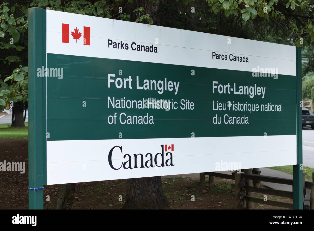 Parks Canada National Historical Site Fort Langley Stockfoto