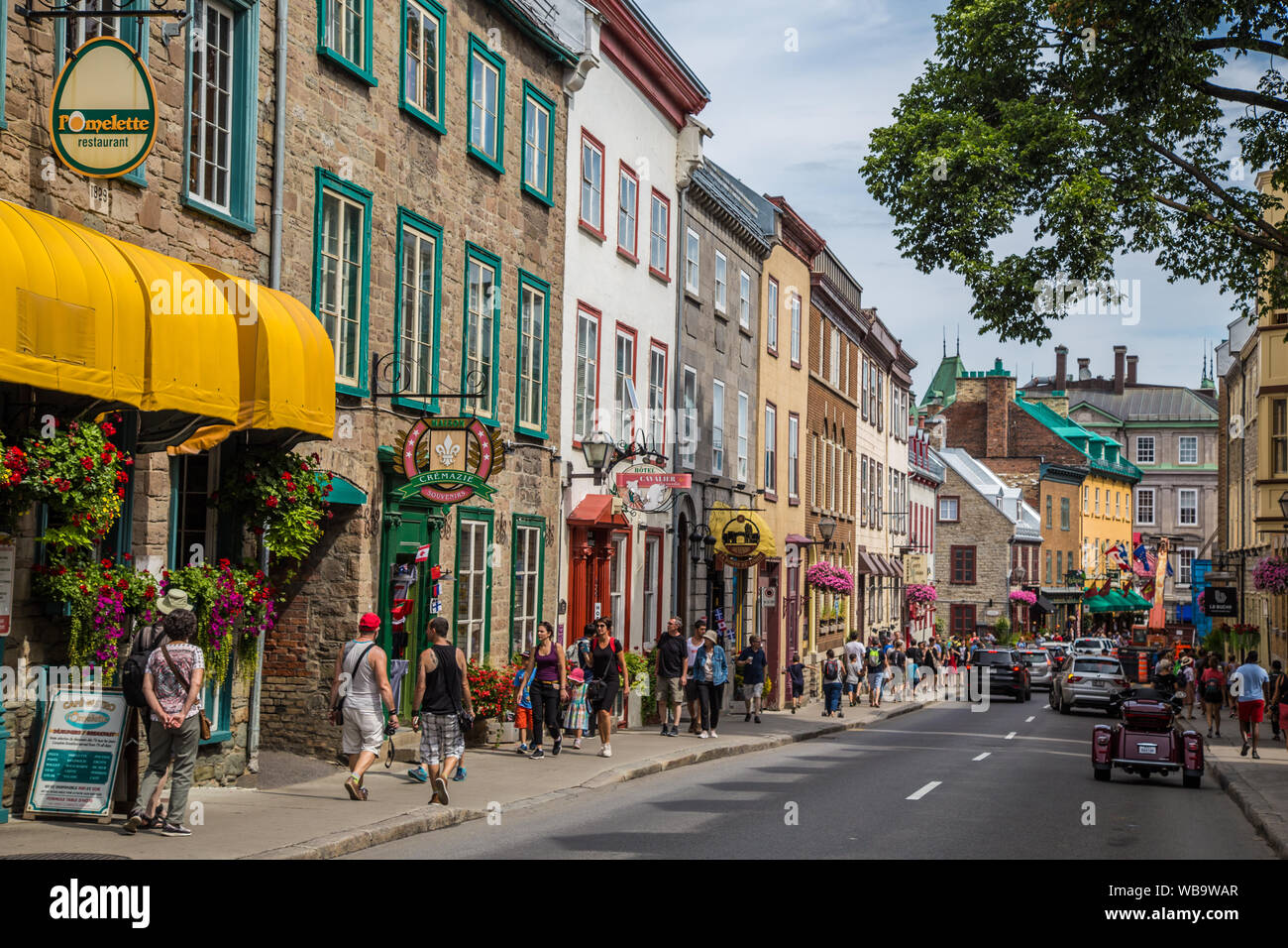 Chateau Frontenac Hotel in Quebec Stadt Straßen in Kanada Stockfoto