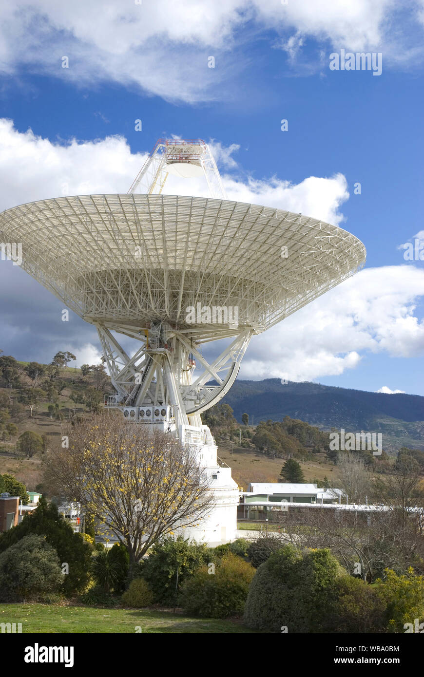 Deep Space Communications Komplex, und die 70-m-Teleskop. Tidbinbilla Nature Reserve, Australian Capital Territory, Australien Stockfoto