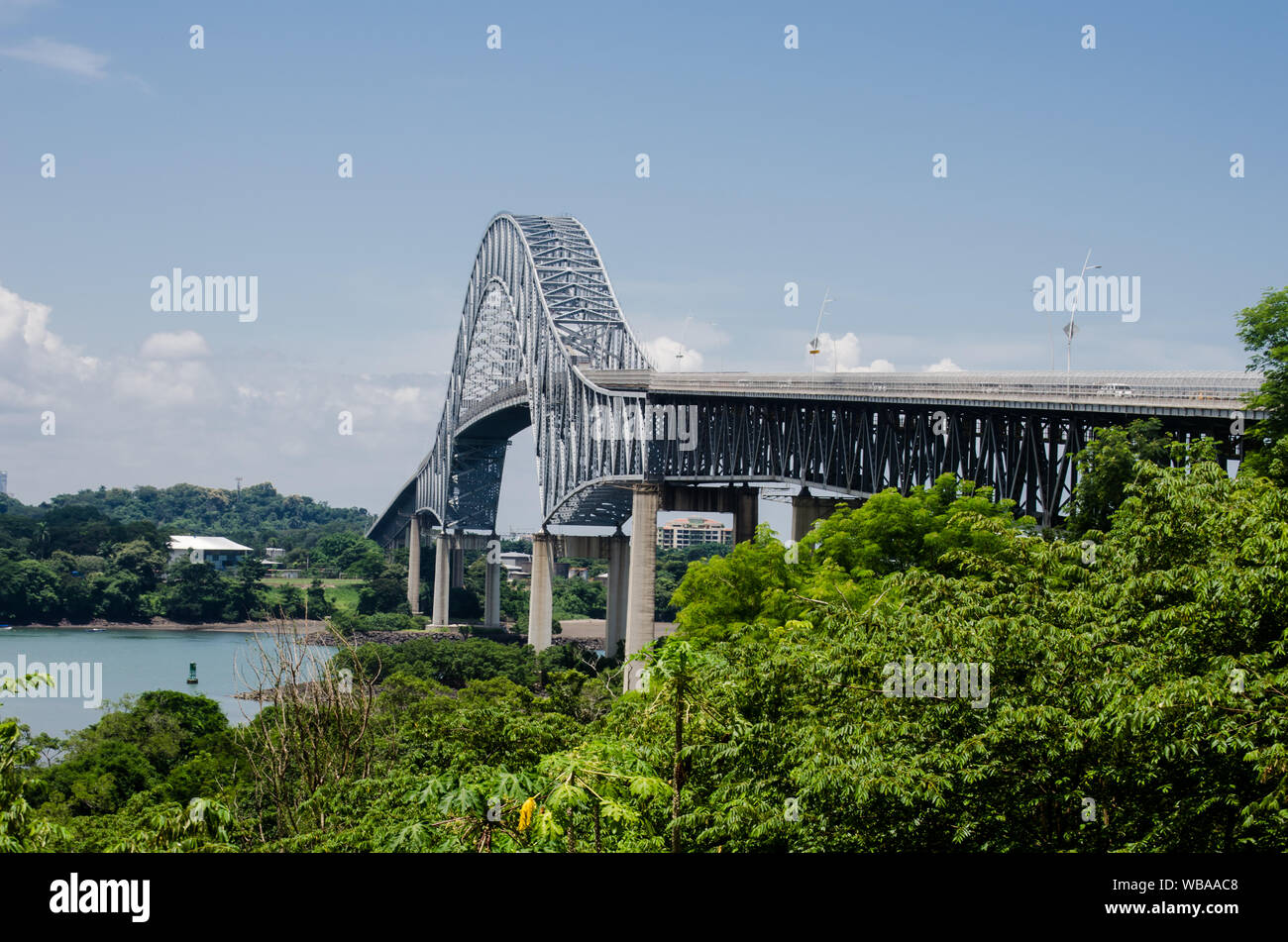 Die berühmte Brücke von Nord- über den Panamakanal Stockfoto