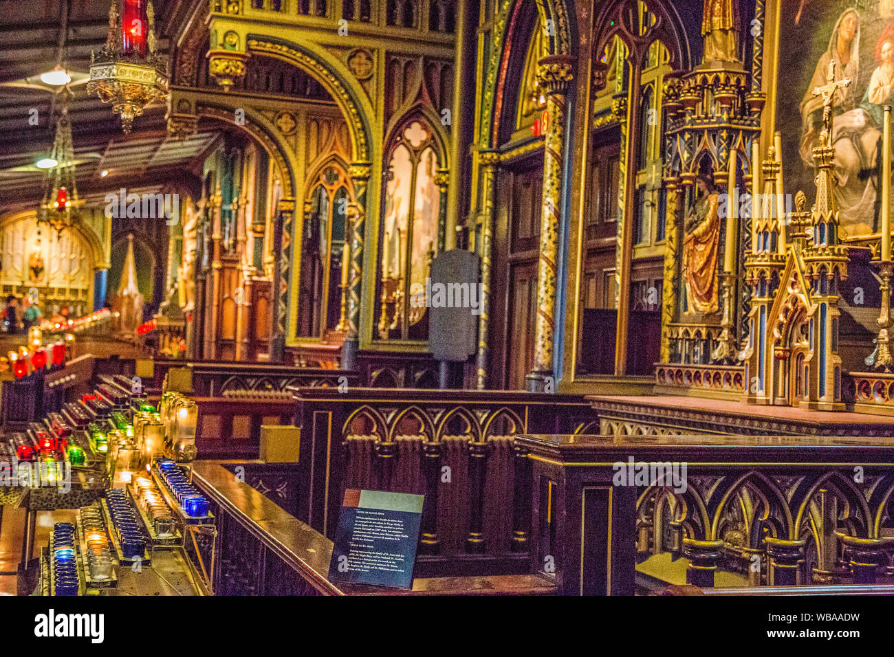 Die Kathedrale Notre Dame in Montreal in Kanada Stockfoto