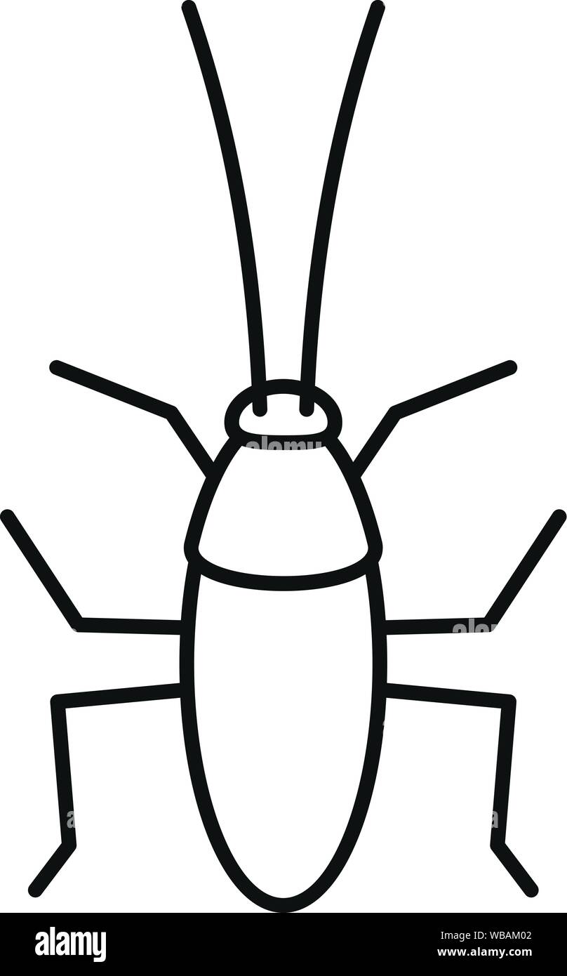 Kakerlake Symbol. Umrisse Kakerlake vektor Symbol für Web Design auf weißem Hintergrund Stock Vektor