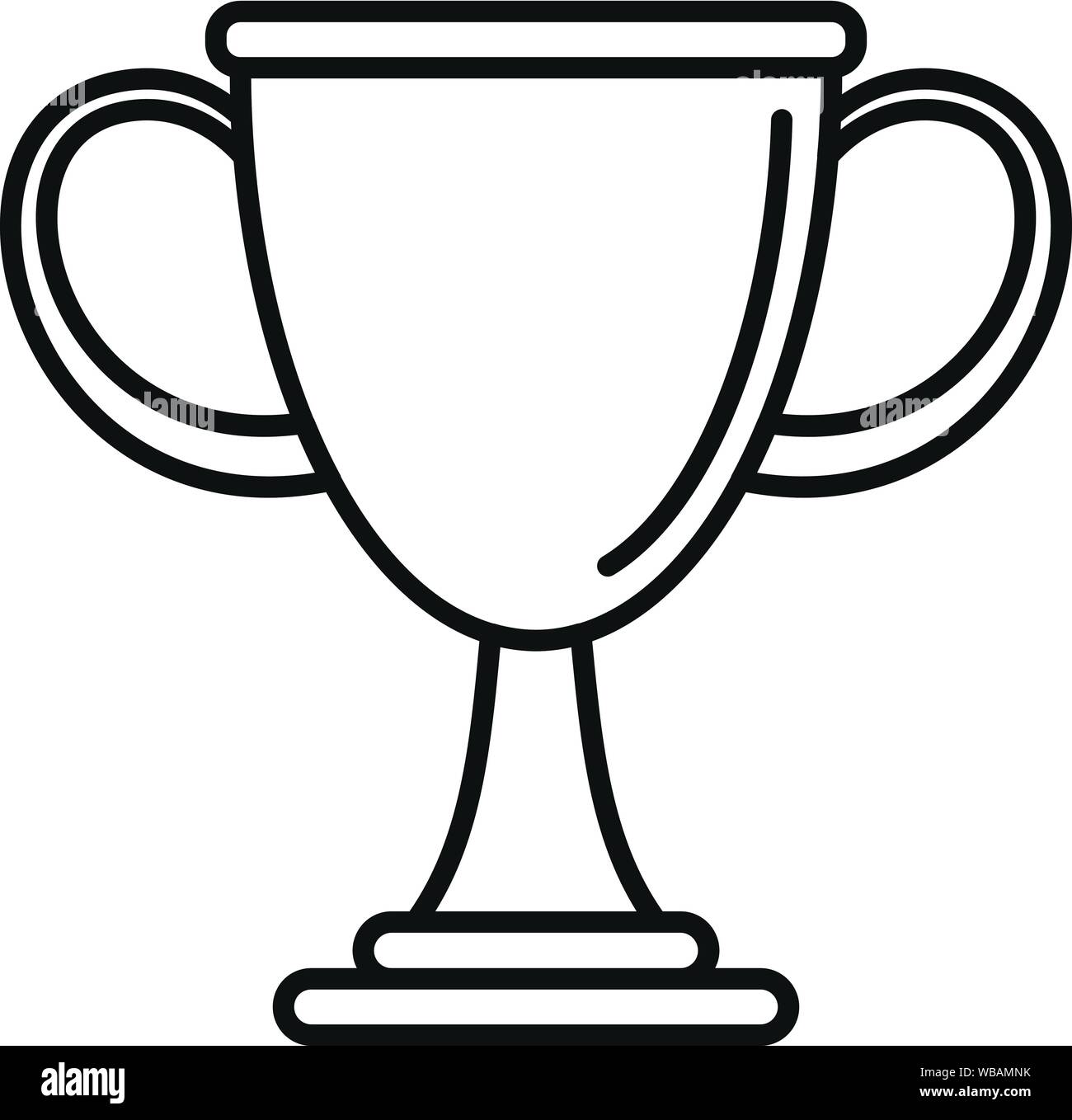 Biathlon WM-Symbol. Umrisse biathlon cup Vektor Symbol für Web Design auf weißem Hintergrund Stock Vektor
