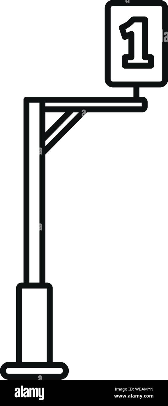 Biathlon ein Symbol Veröffentlichen. Umrisse Biathlon eine Vektor Symbol für Web Design auf weißem Hintergrund Stock Vektor