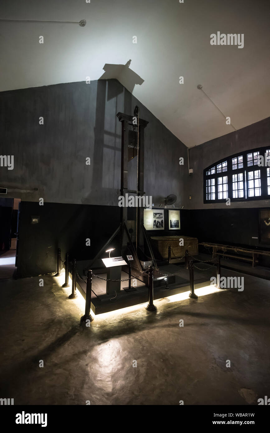 Innenraum der Hoa Lo Gefängnis, aka Hanoi Hilton, in Hanoi, Vietnam Stockfoto