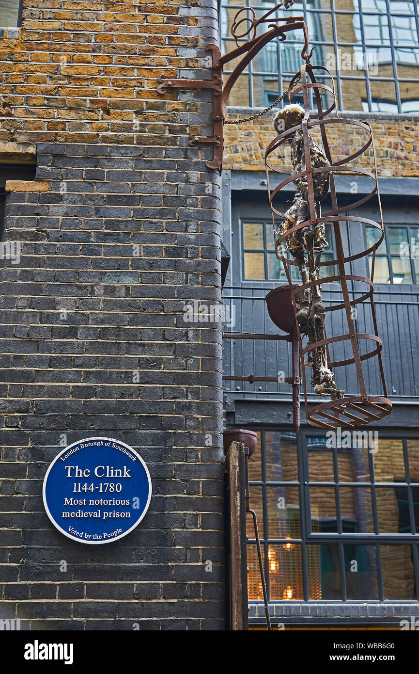 Die Zahlungssumme, Ort der berüchtigten mittelalterlichen London Gefängnis in Southwark, London Stockfoto