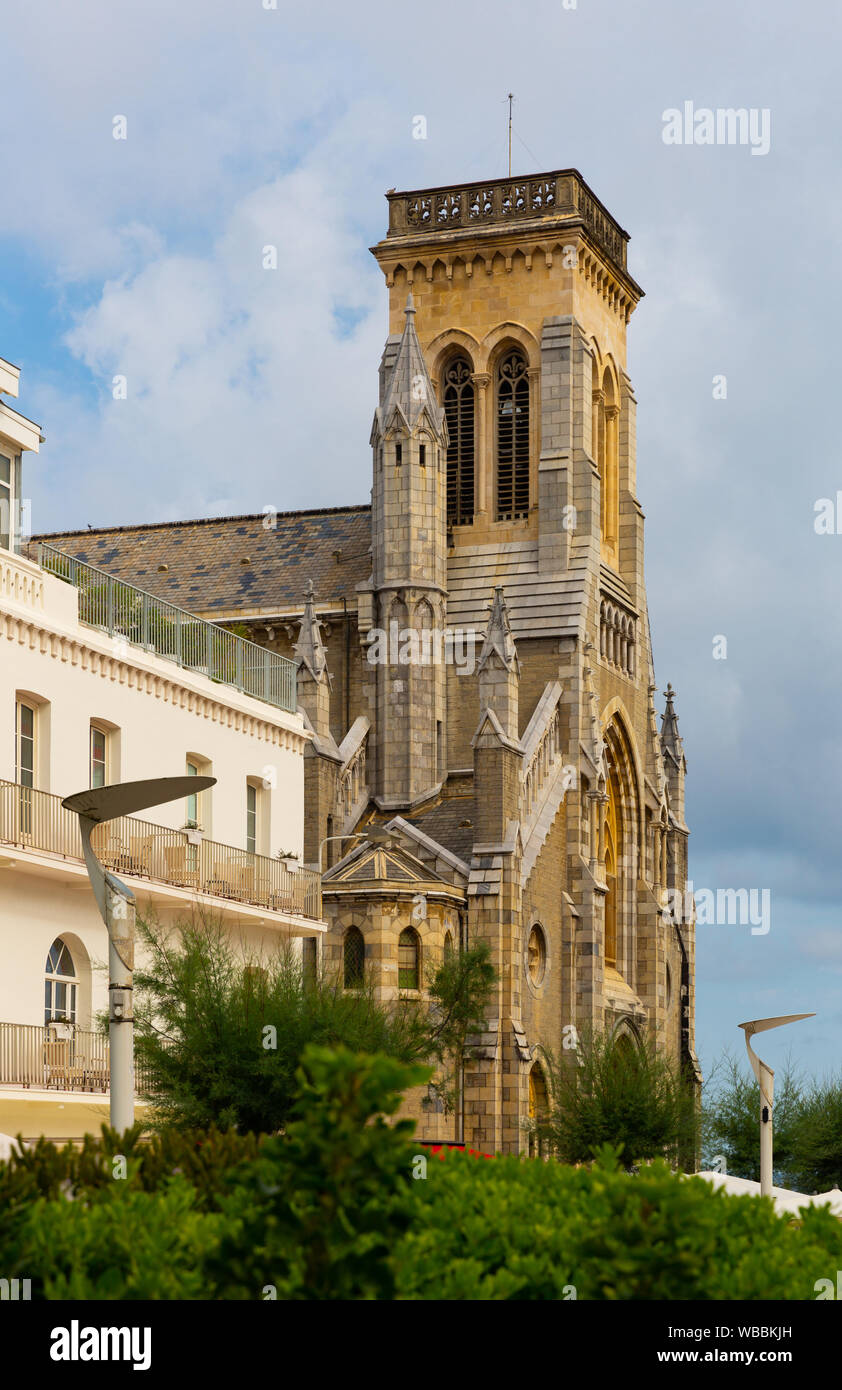 Notre Dame du Rocher-St Eugenie Kirche in Biarritz, Frankreich Stockfoto