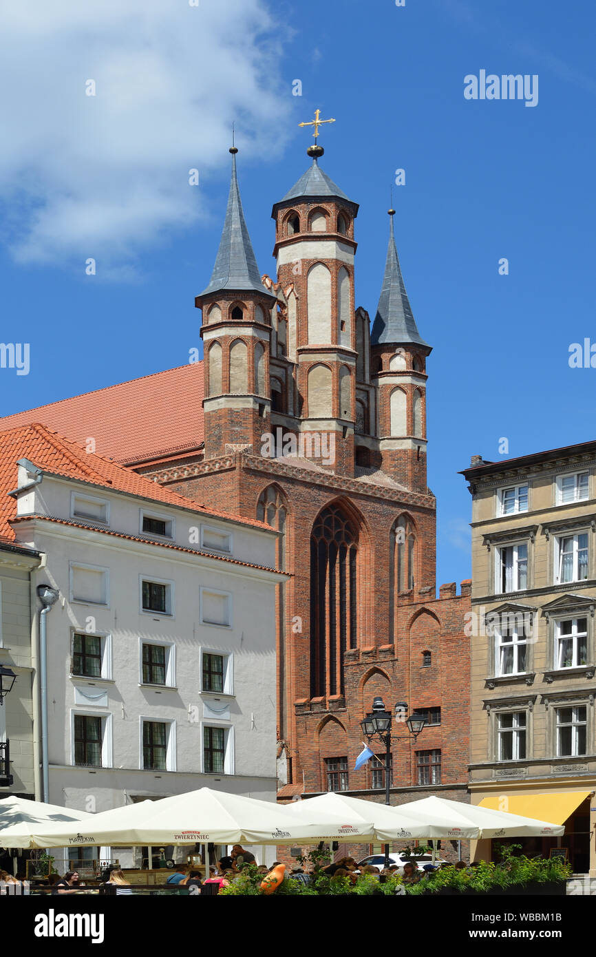 Kirche der Jungfrau Maria in der Altstadt von Thorn - Polen. Stockfoto