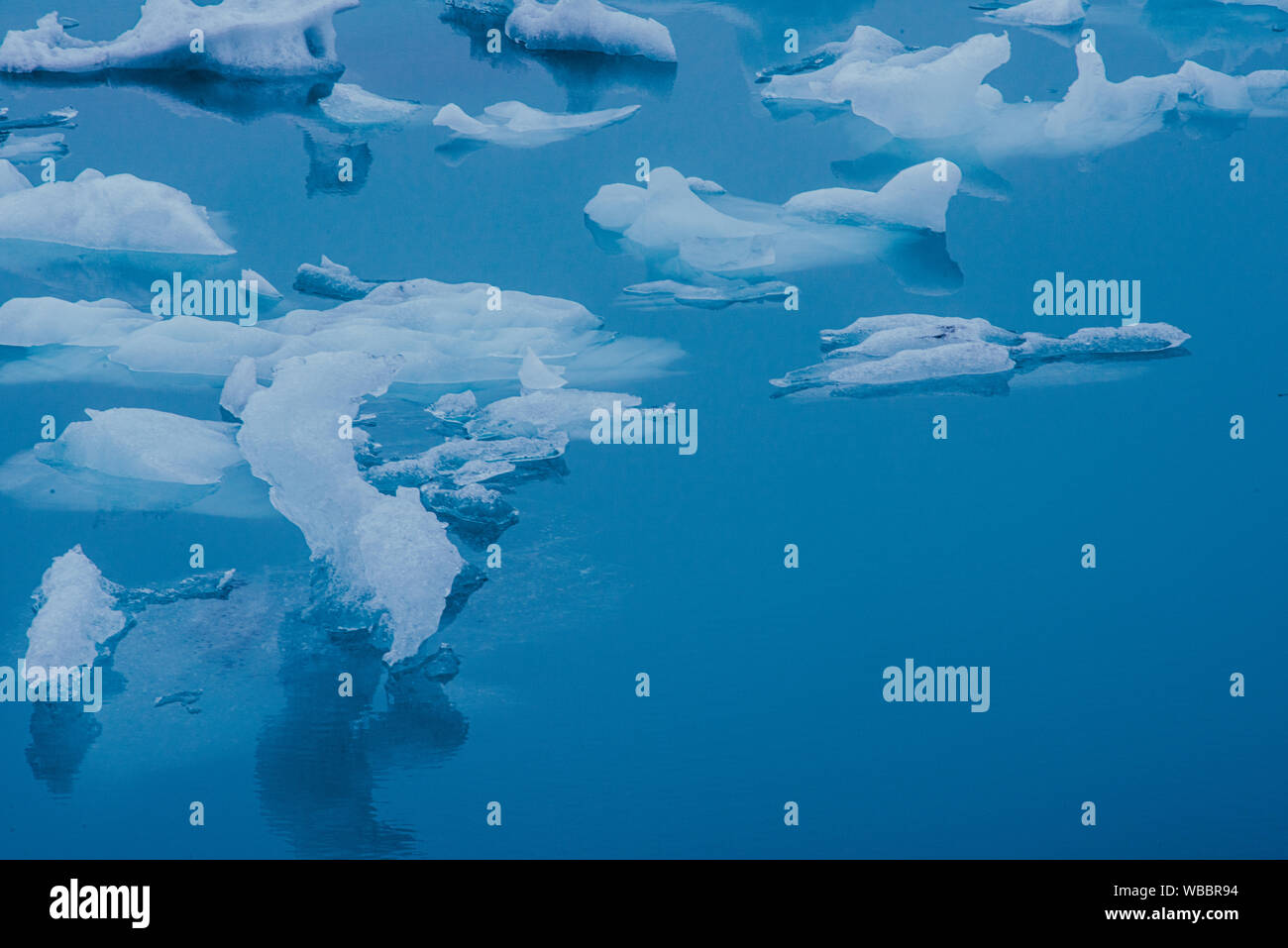 Detailansicht der Eisbrocken schweben in der jökulsárlón See Islands Stockfoto