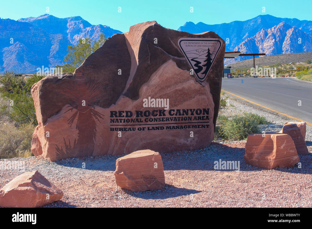 Eingang Blick auf den Red Rock Canyon, Nevada Stockfoto