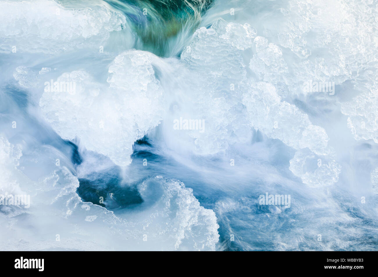 Eis in Herzform, Schweiz Stockfoto