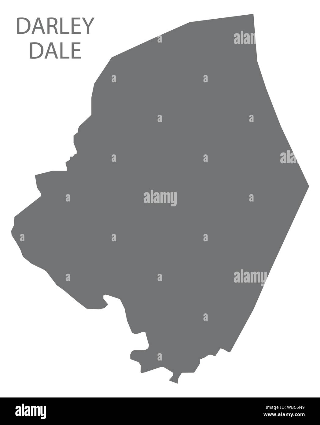 Darley Dale grau ward Karte von Derbyshire Dales District im East Midlands England Großbritannien Stock Vektor