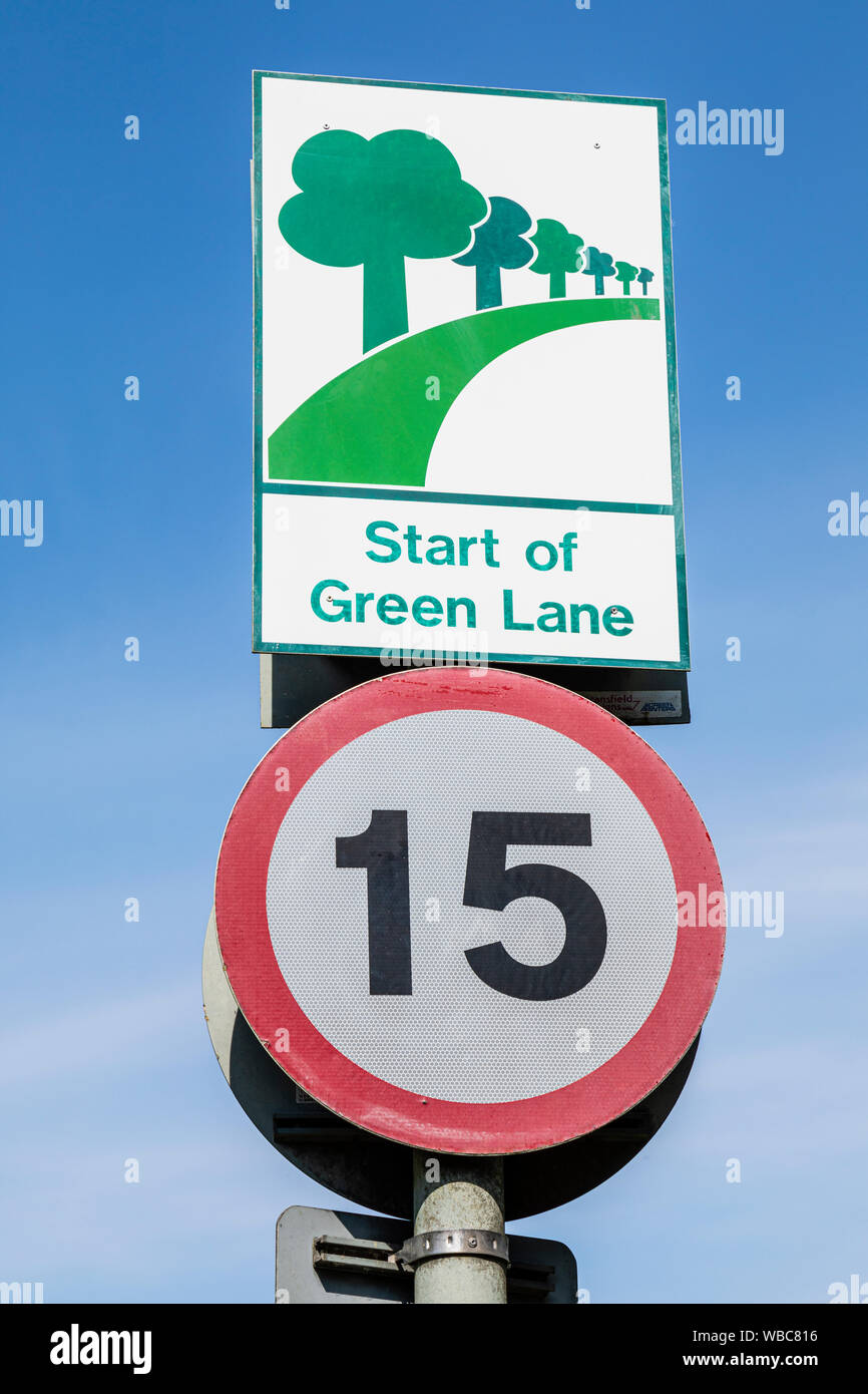 Ein Green Lane, Jersey Stockfoto