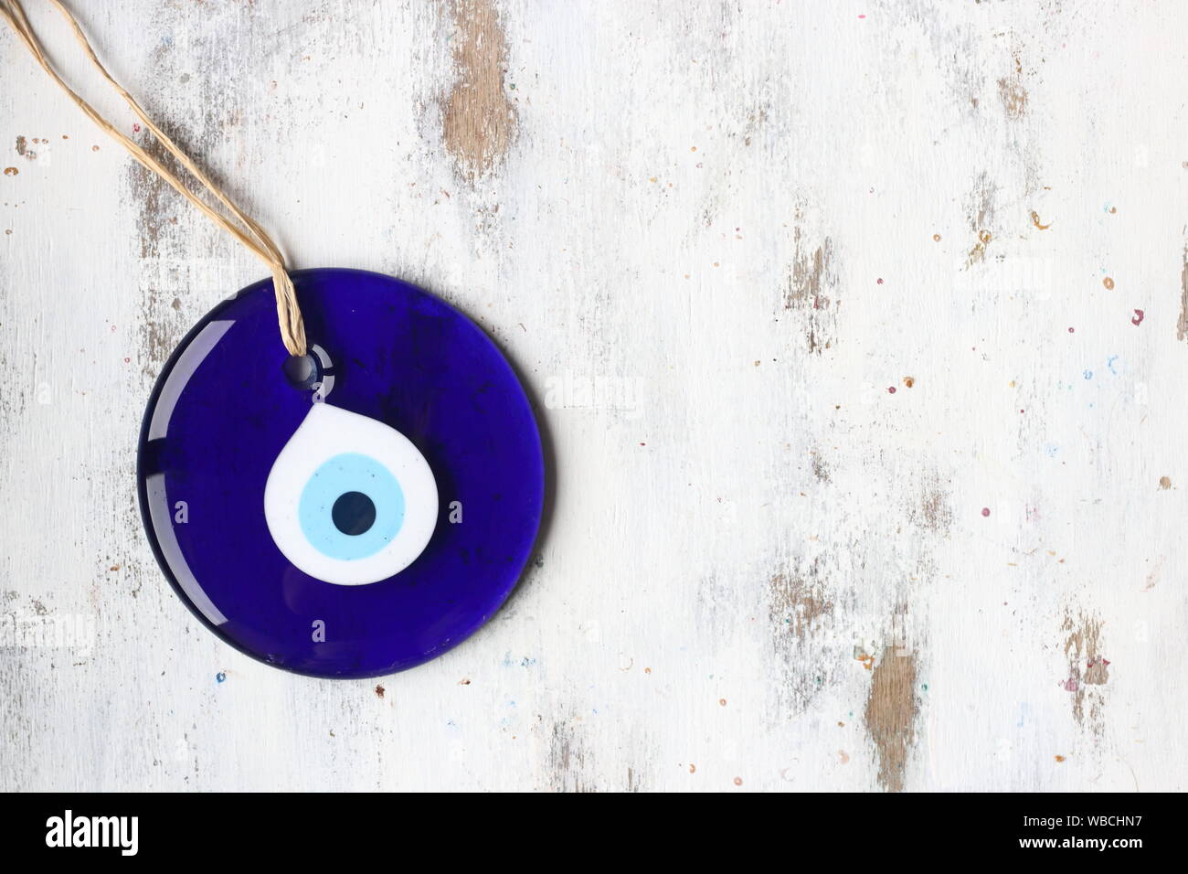 Evil eye Perle, Türkische nazar Raupe Stockfoto