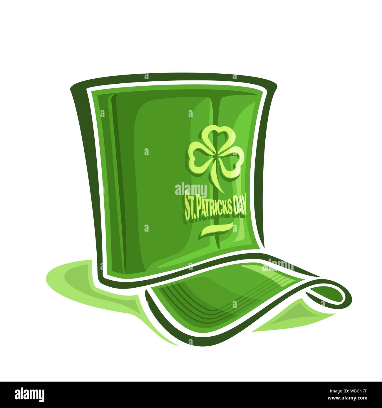 Vector Illustration auf Thema des kreativen Hut für die St. Patrick's Day. Stock Vektor