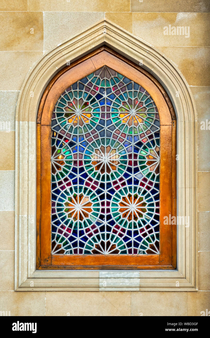 Shabaka sind Glasfenster von nationalen aserbaidschanischer Meister, ohne Leim oder Nägel Stockfoto