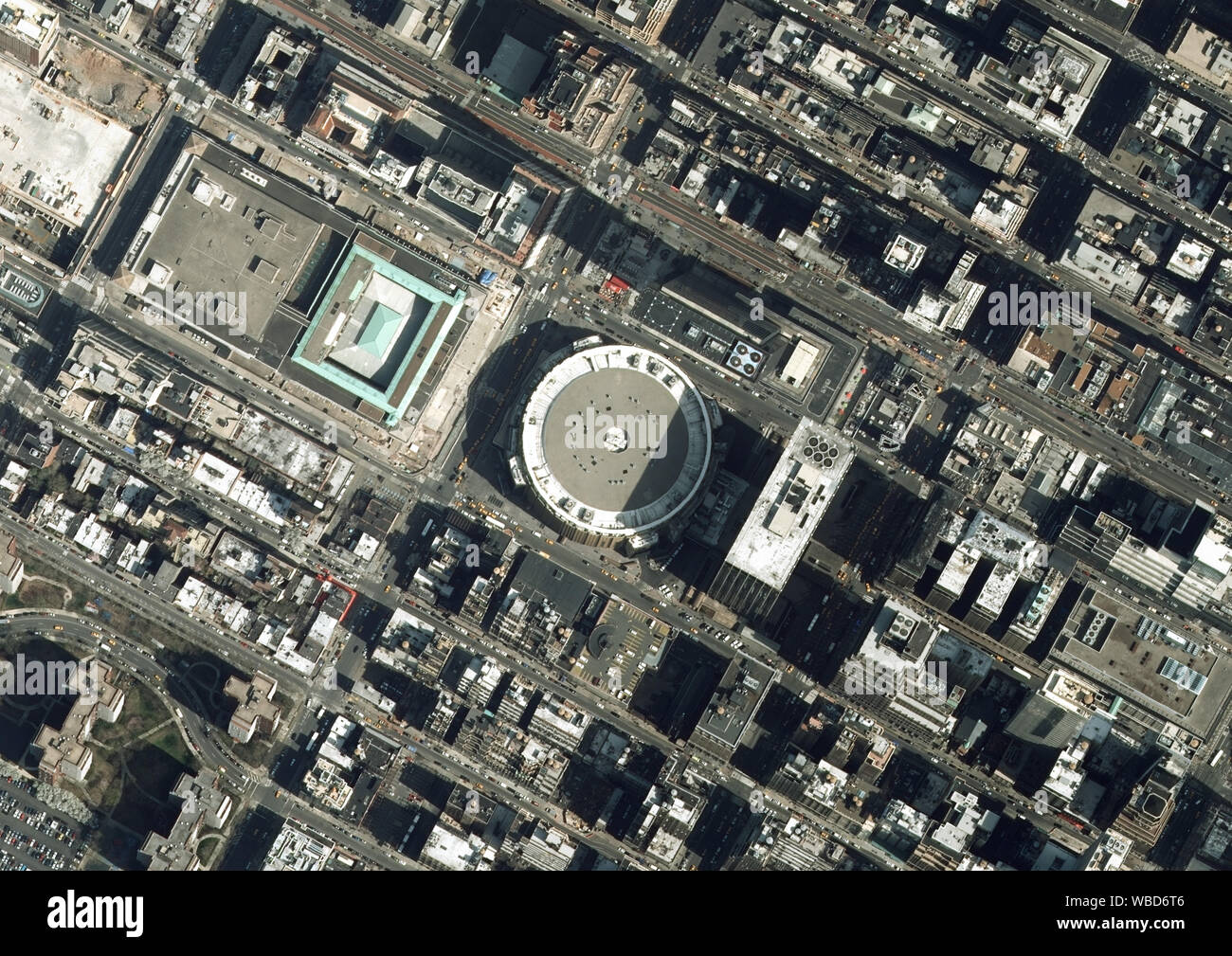 Luftaufnahmen von Madison Square Garden, New York City, USA. Bild am April 01, 2015 gesammelt. Stockfoto