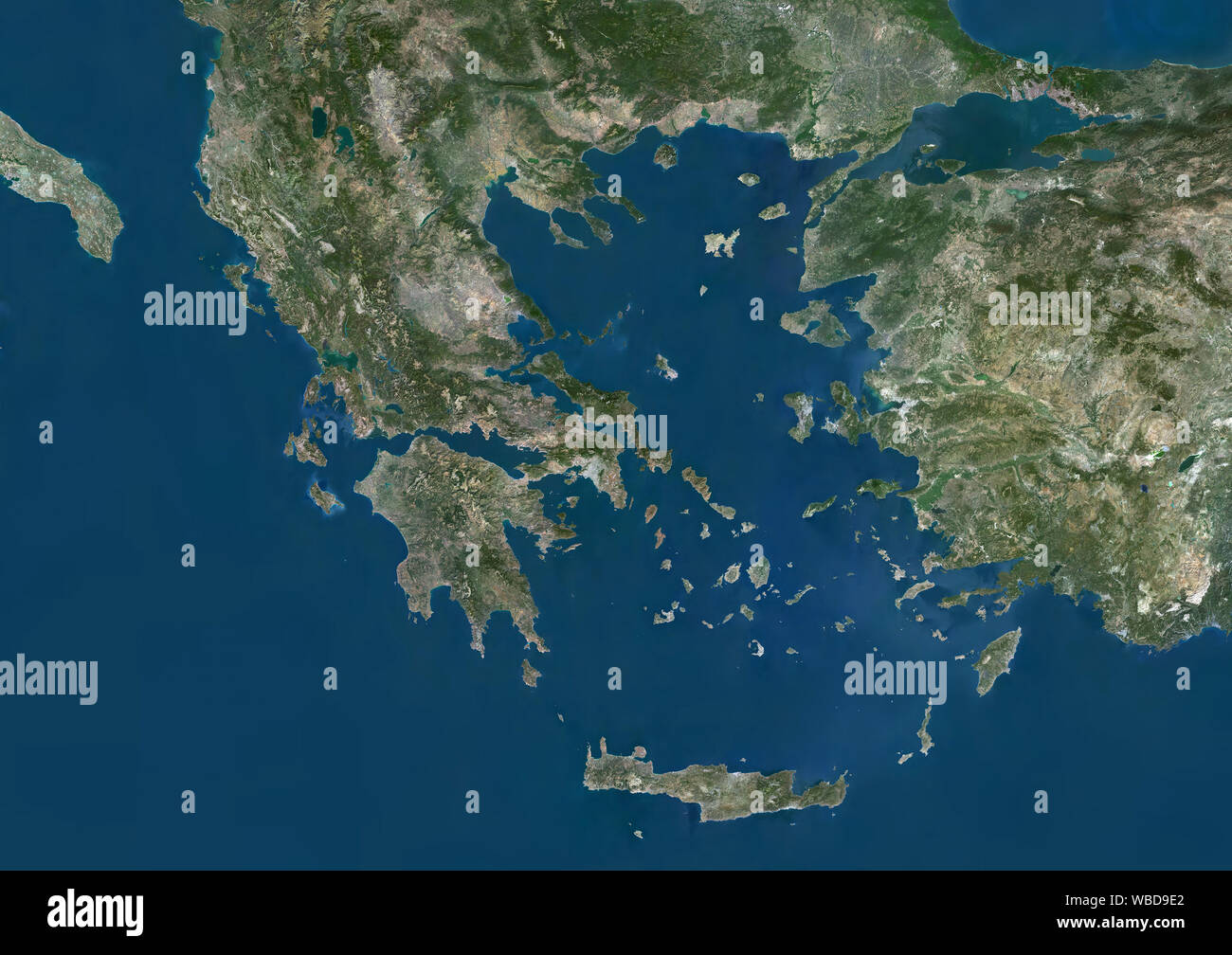 Turkey greece satellite image -Fotos und -Bildmaterial in hoher Auflösung – Alamy