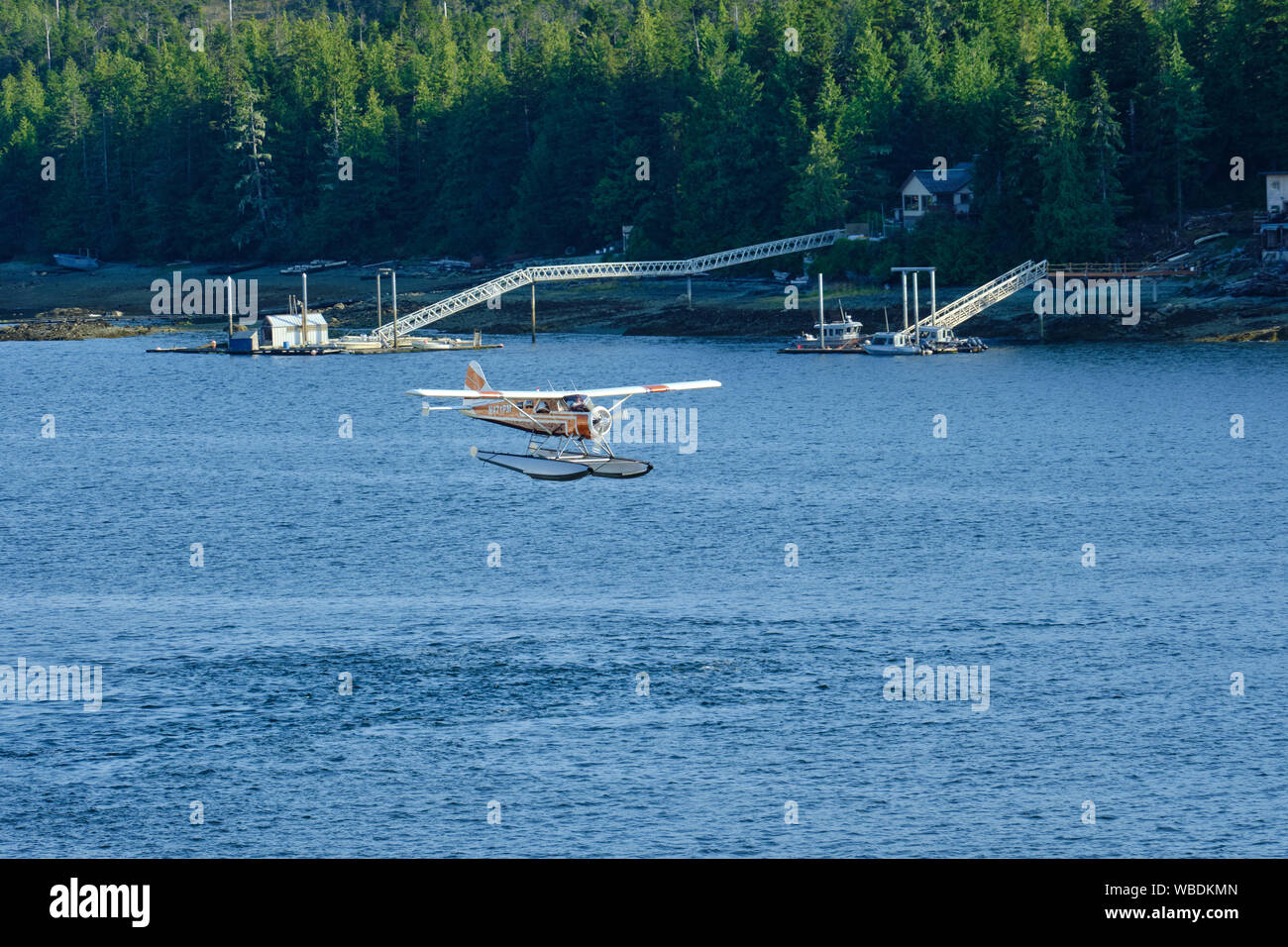 Alaskan Wasserflugzeug: Landung Stockfoto