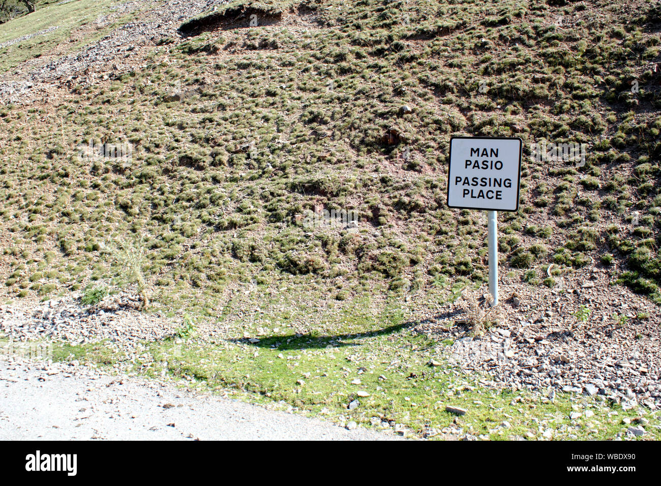 Schild in der walisischen Sprache und in Englisch Stockfoto