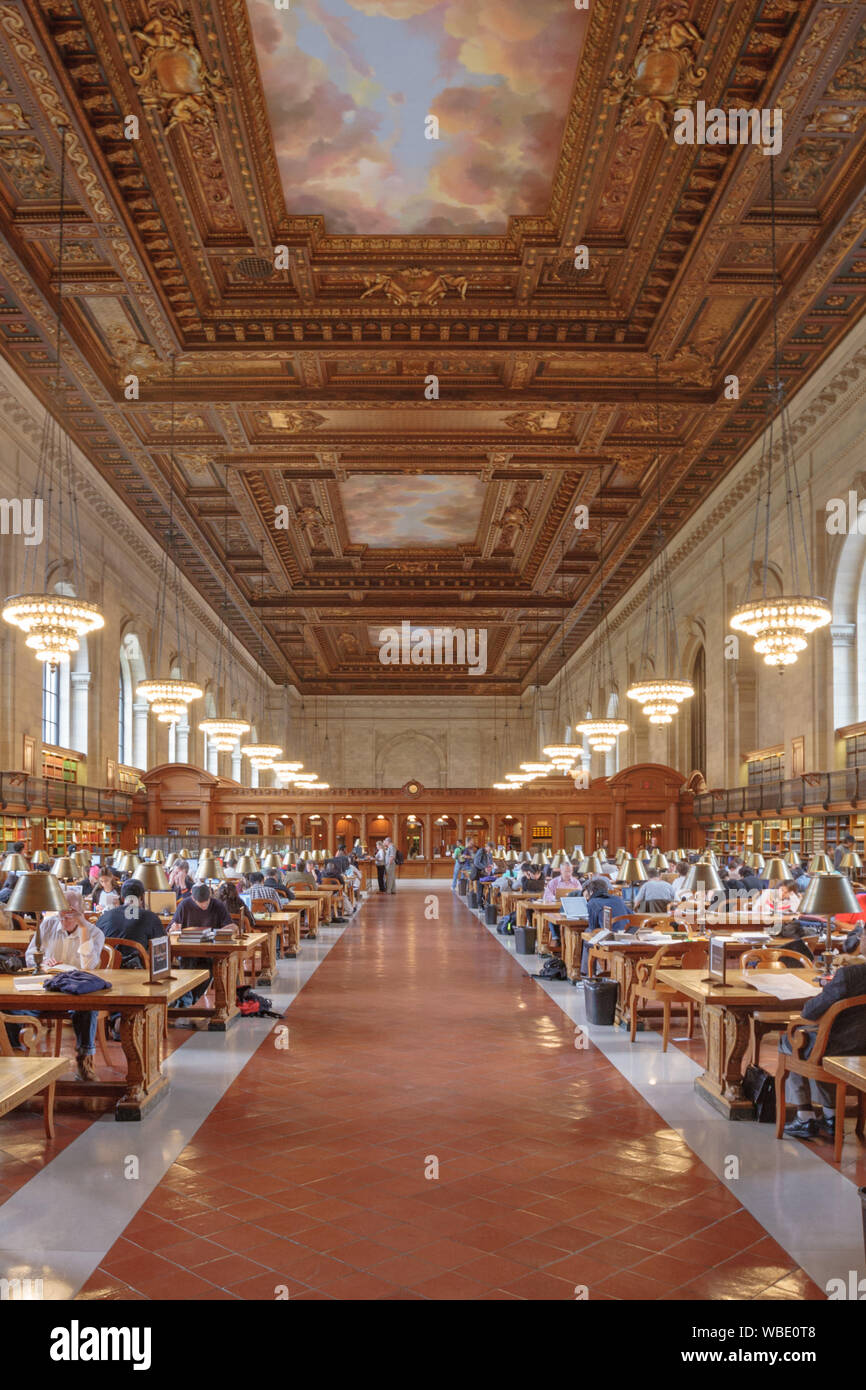 Die Rose Main Reading Room, New York Public Library, Midtown, New York City Stockfoto